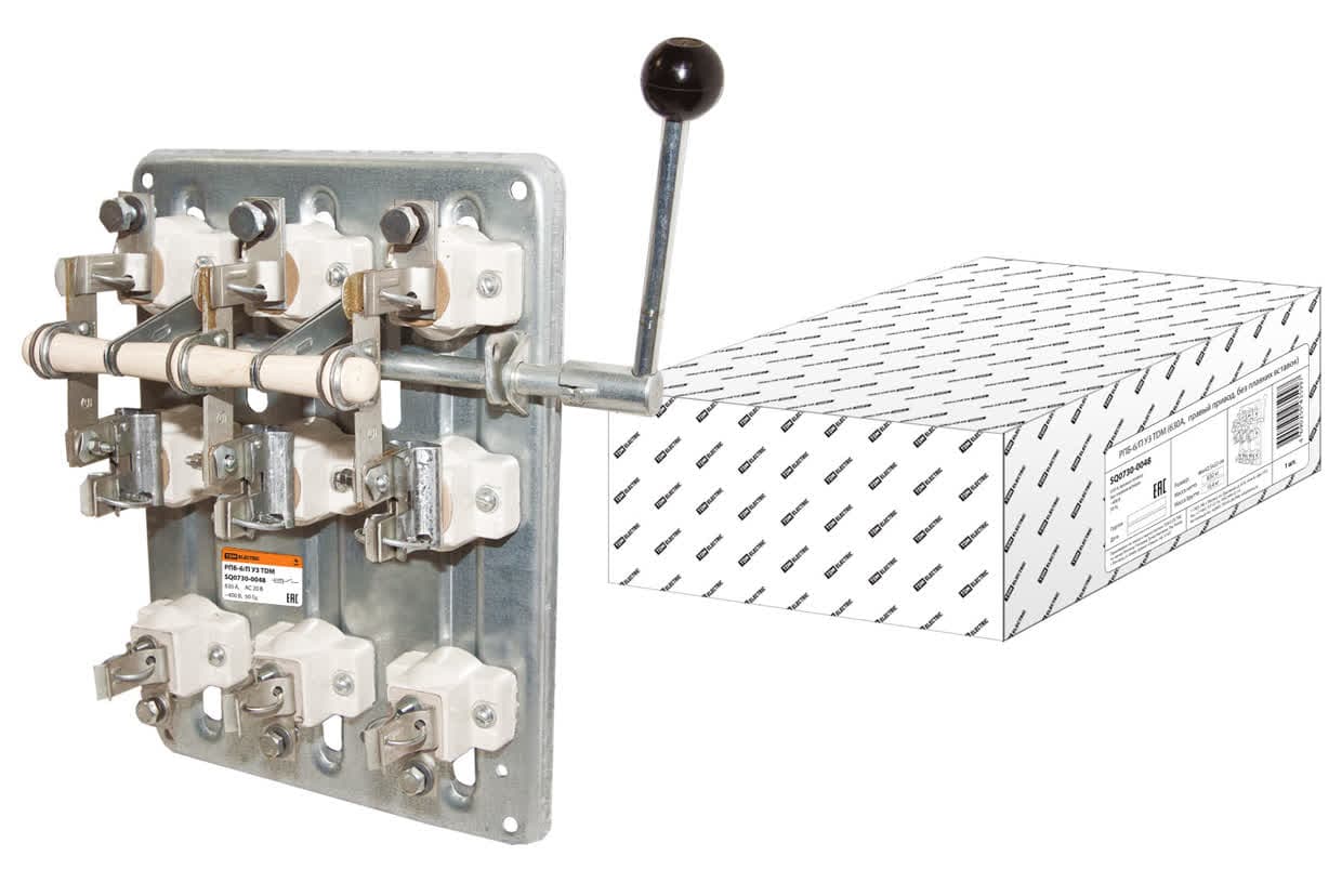 Рубильник РПБ-6/П У3 TDM (630А,  правый привод, без плавких вставок)