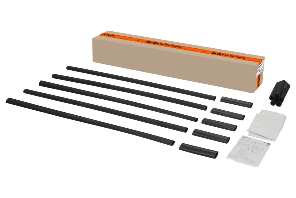 Муфта кабельная термоусаживаемая концевая, внутренней и наружной установки 25-50 кв.мм, 1кВ, ПВХ/СПЭ без брони, без наконечников 5ПКВНтп1-25/50-БН TDM