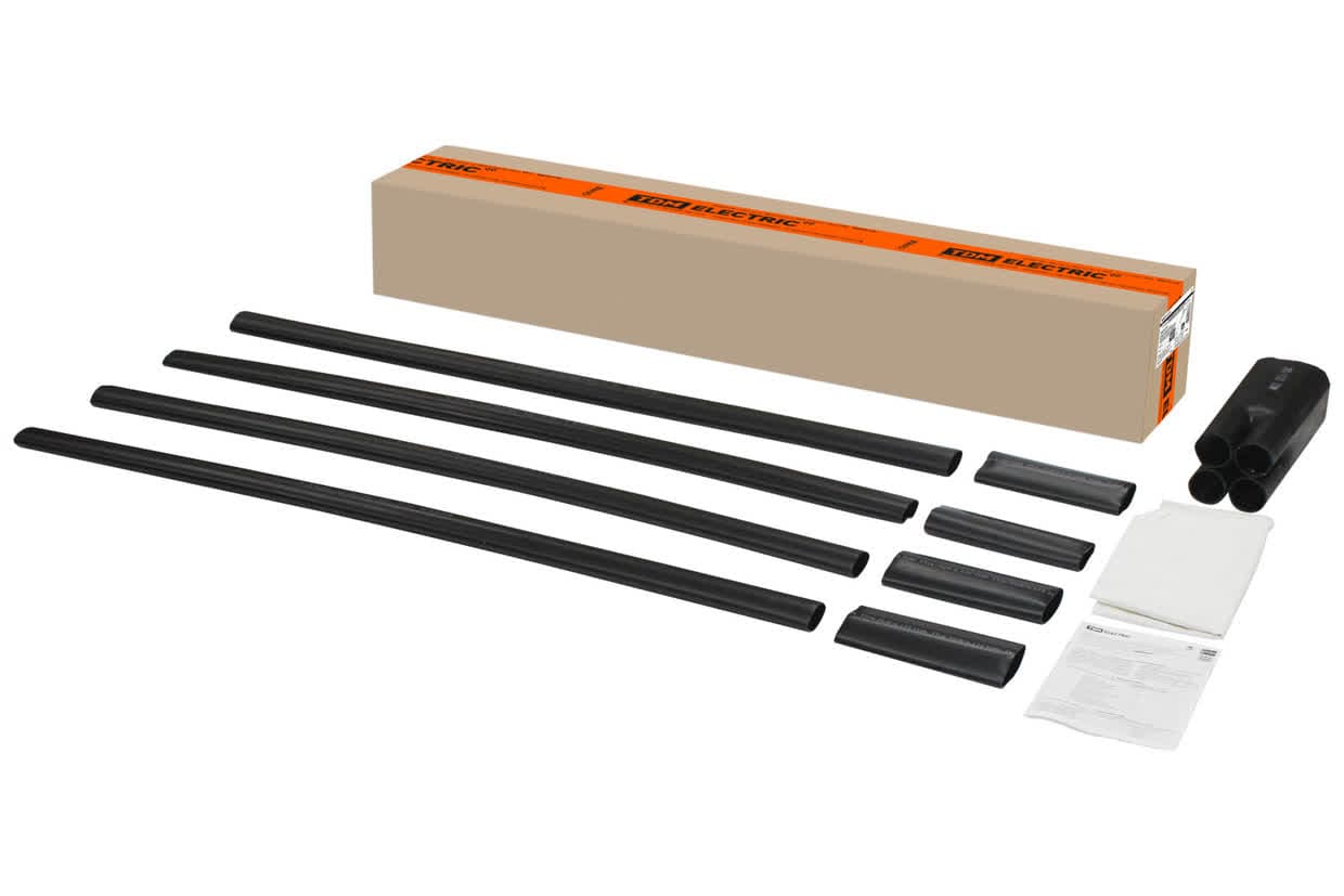 Муфта кабельная термоусаживаемая концевая, внутренней и наружной установки 70-120 кв.мм, 1кВ, ПВХ/СПЭ без брони, без наконечников 4ПКВНтп1-70/120-БН TDM