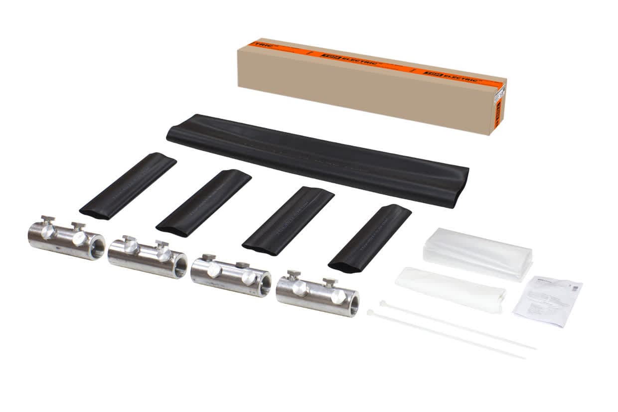 Муфта кабельная термоусаживаемая соединительная 150-240 кв.мм, 1кВ, ПВХ/СПЭ без брони, с соединителями 4ПСт1-150/240-Б TDM