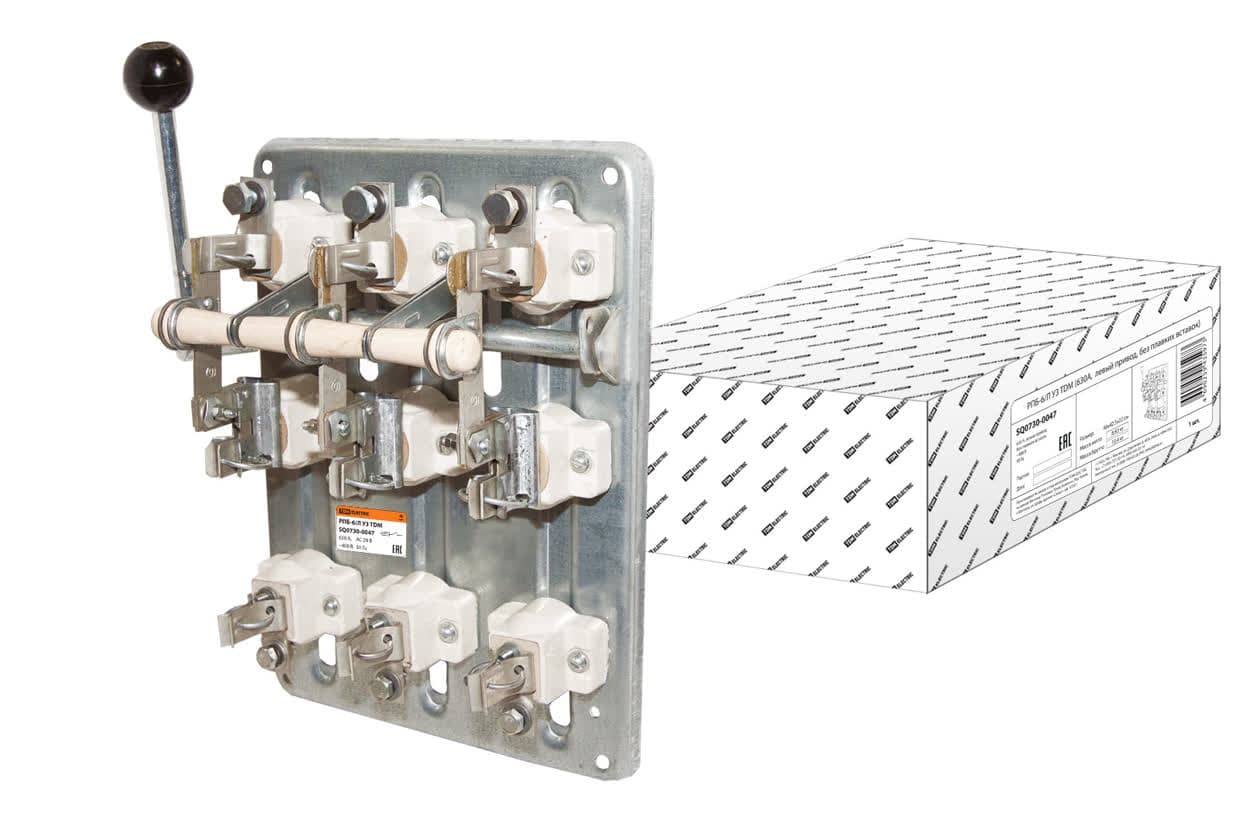 Рубильник РПБ-6/Л У3 TDM (630А,  левый привод, без плавких вставок)