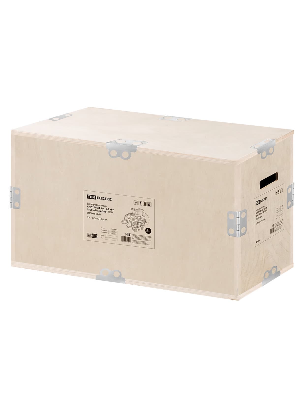Электродвигатель АИР 160M4 3ф 18,5 кВт 1500 об/мин 1081 TDM