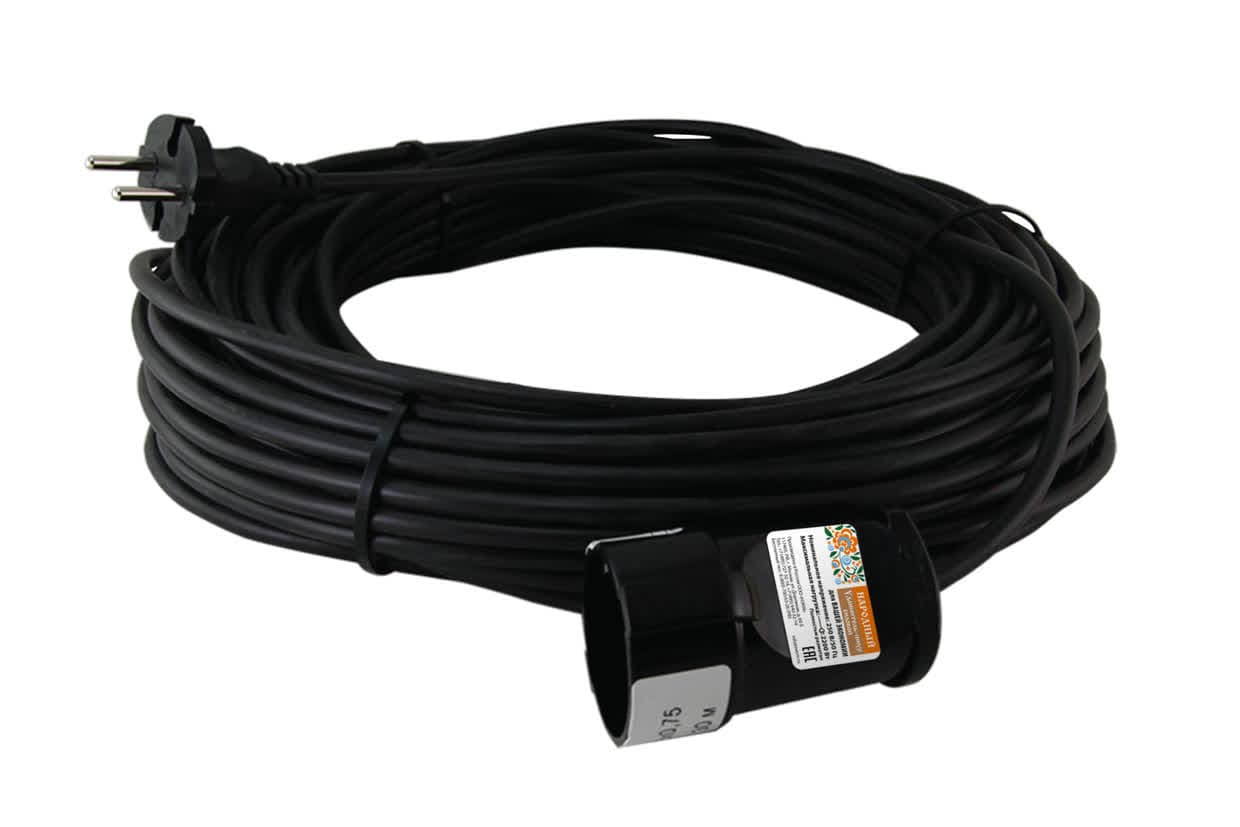 Удлинитель-шнур силовой народный ПВС 2200 Вт с/з, 20м, штепс. гнездо У1-12033 (Ун1 120 0001)