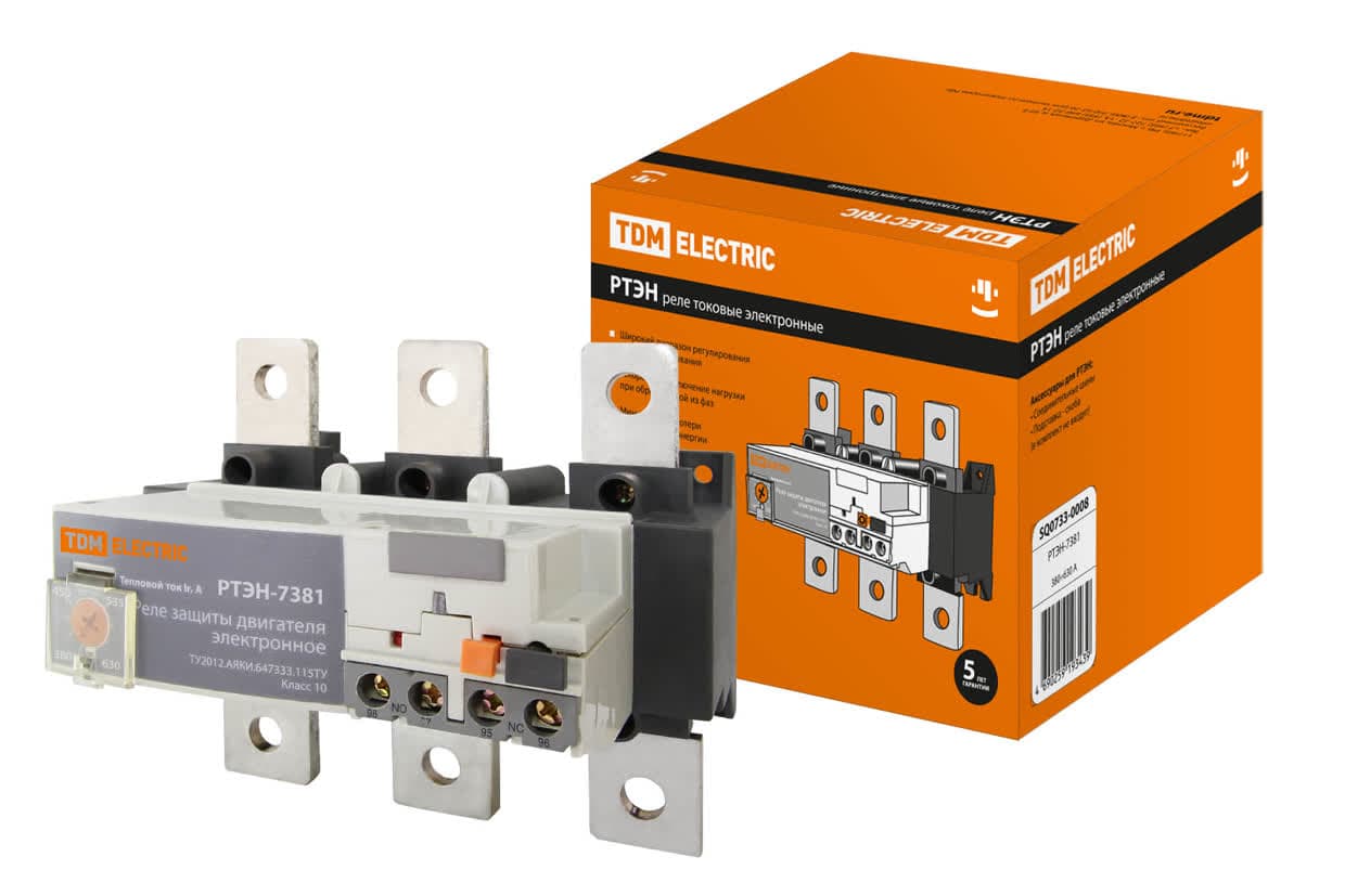 Реле токовое электронное РТЭН-7381 380-630А TDM
