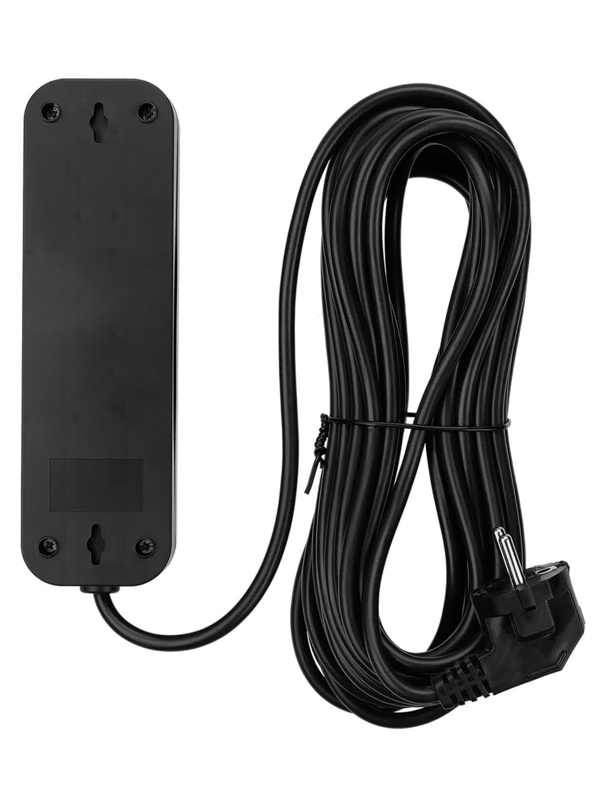 Удлинитель 3 гнезда, 3 метра, с/з, выкл., 16 А, 3680 Вт, черный, НАРОДНЫЙ У1-33058 (Ун1 331-0001)