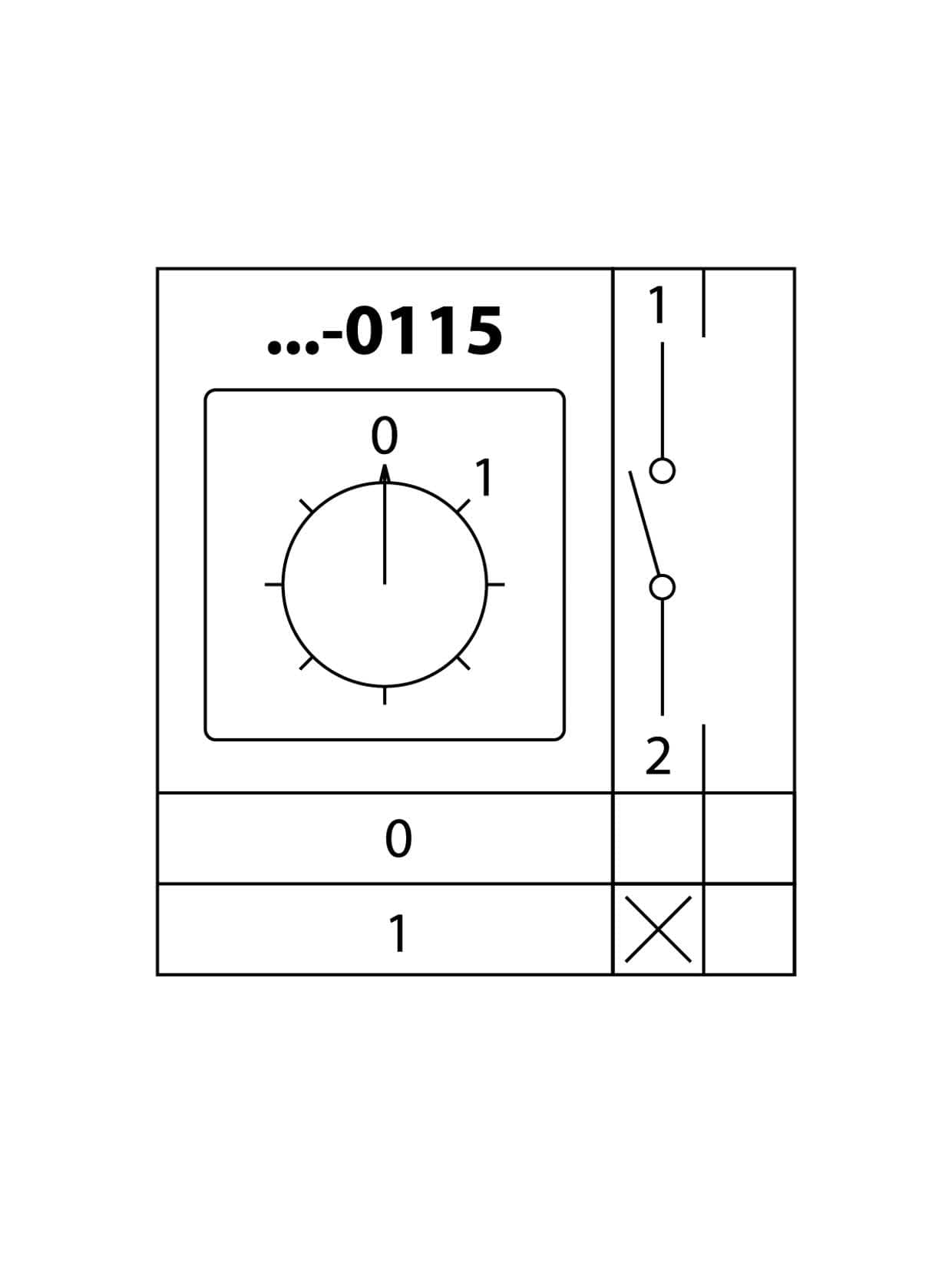 Кулачковый переключатель КПУ11-25/0115 (0-1 1р) TDM