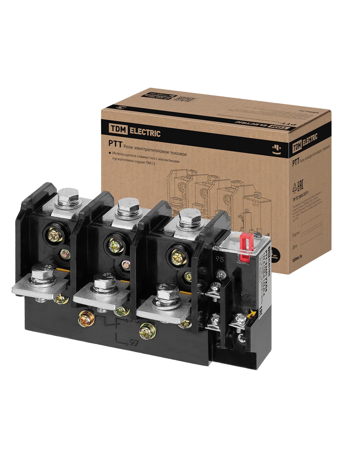 Реле электротепловое токовое РТТ-326 П УХЛ4 125А (106,0 - 143,0)А TDM