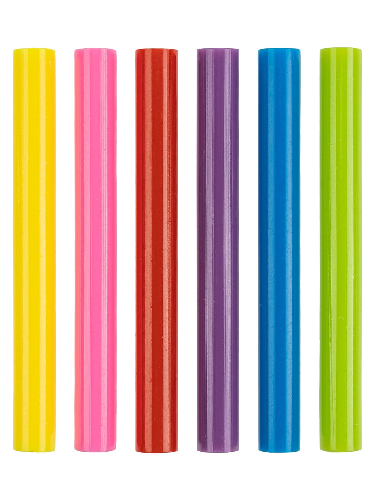 Клеевые стержни универсальные цветные, 11 мм x 100 мм, набор 6 шт, "Алмаз" TDM