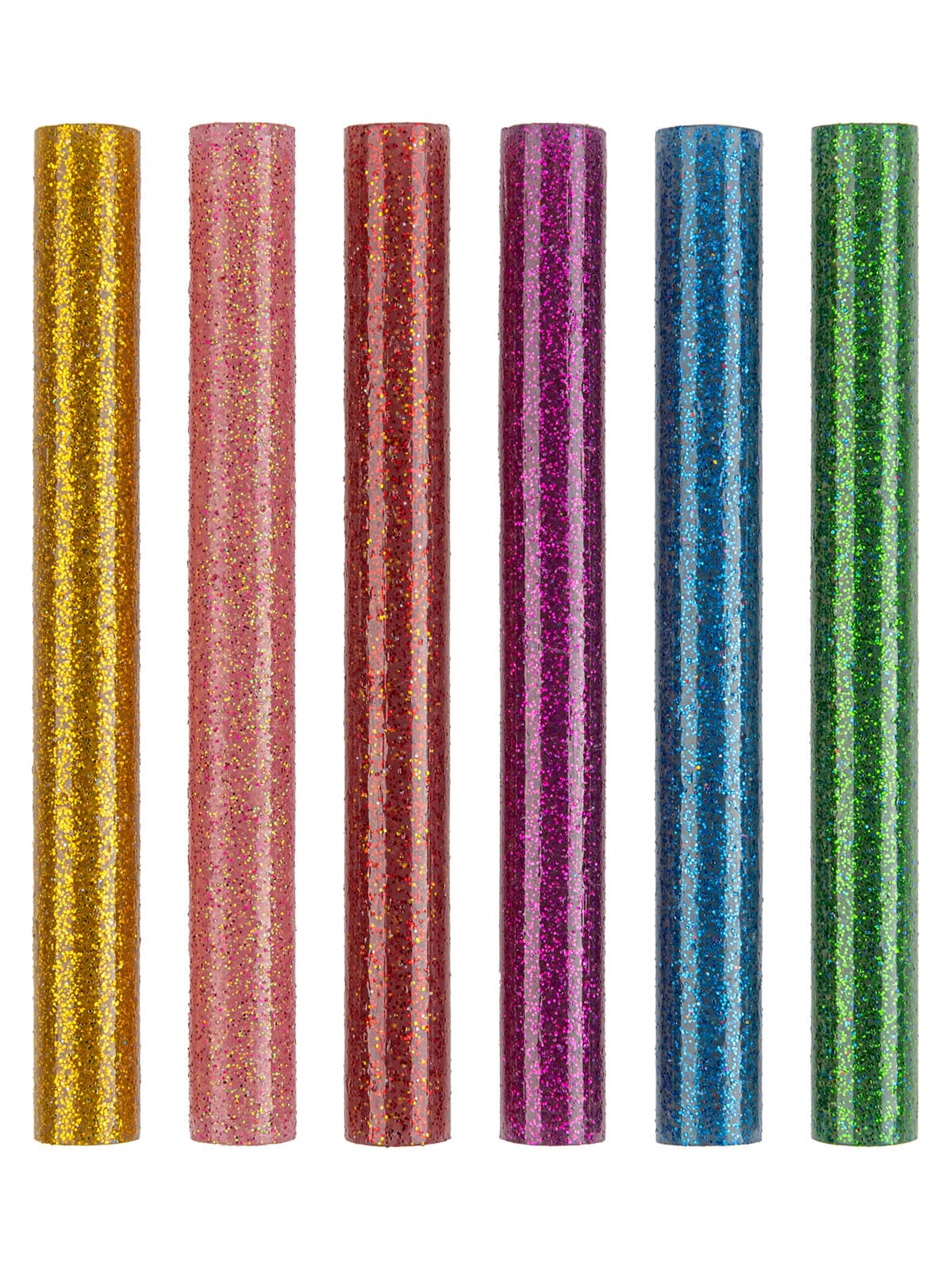 Клеевые стержни универсальные цветные с блестками, 11 мм x 100 мм, набор 6 шт, "Алмаз" TDM