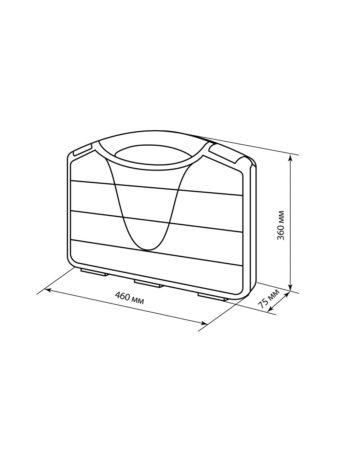 Органайзер-конструктор 18", 46х36х7,5 см односторонний, 23 отдельных ячейки, «Рубин» TDM