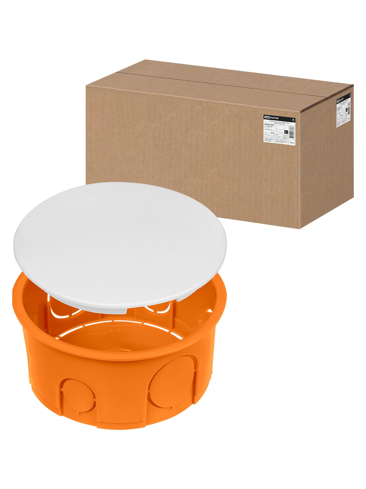 Распаячная коробка СП D80х40мм, крышка, IP20, TDM