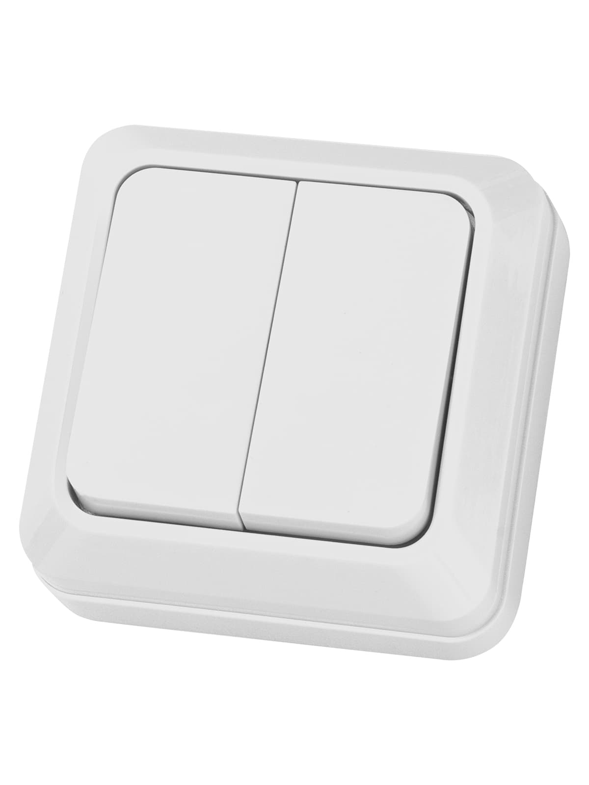 Выключатель 2-кл. открытой установки IP20 10А, белый "Ладога" TDM