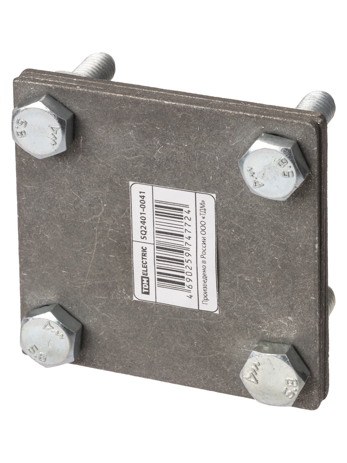 Зажим соединительный 4-х болтовой полоса-полоса 40х4 мм, термодиффузия (упак. 1 шт.) TDM