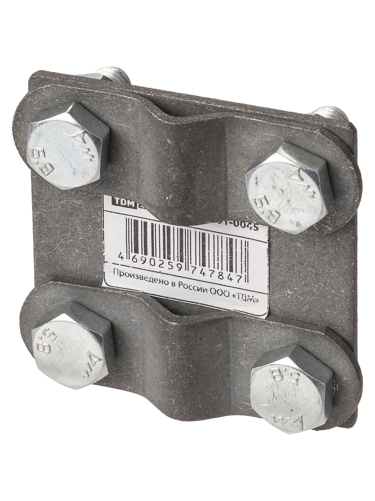 Зажим контрольный 57х57 мм прут-прут Ø6-10 мм, термодиффузия (упак. 1 шт.) TDM