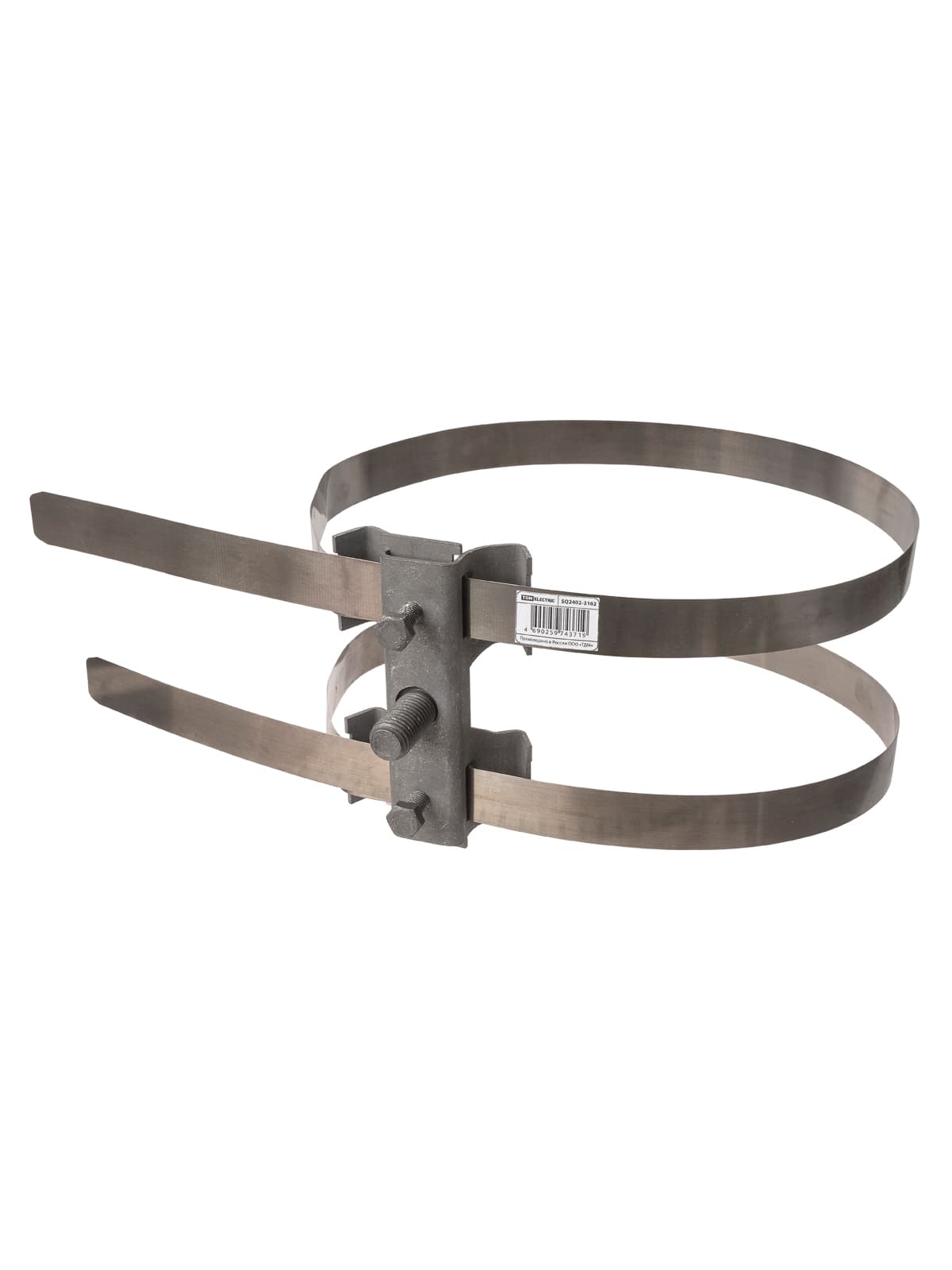 Держатель хомут сдвоенный Ø80-500 мм для изоляционной штанги, М16, термодиффузия (упак. 1 шт.) TDM