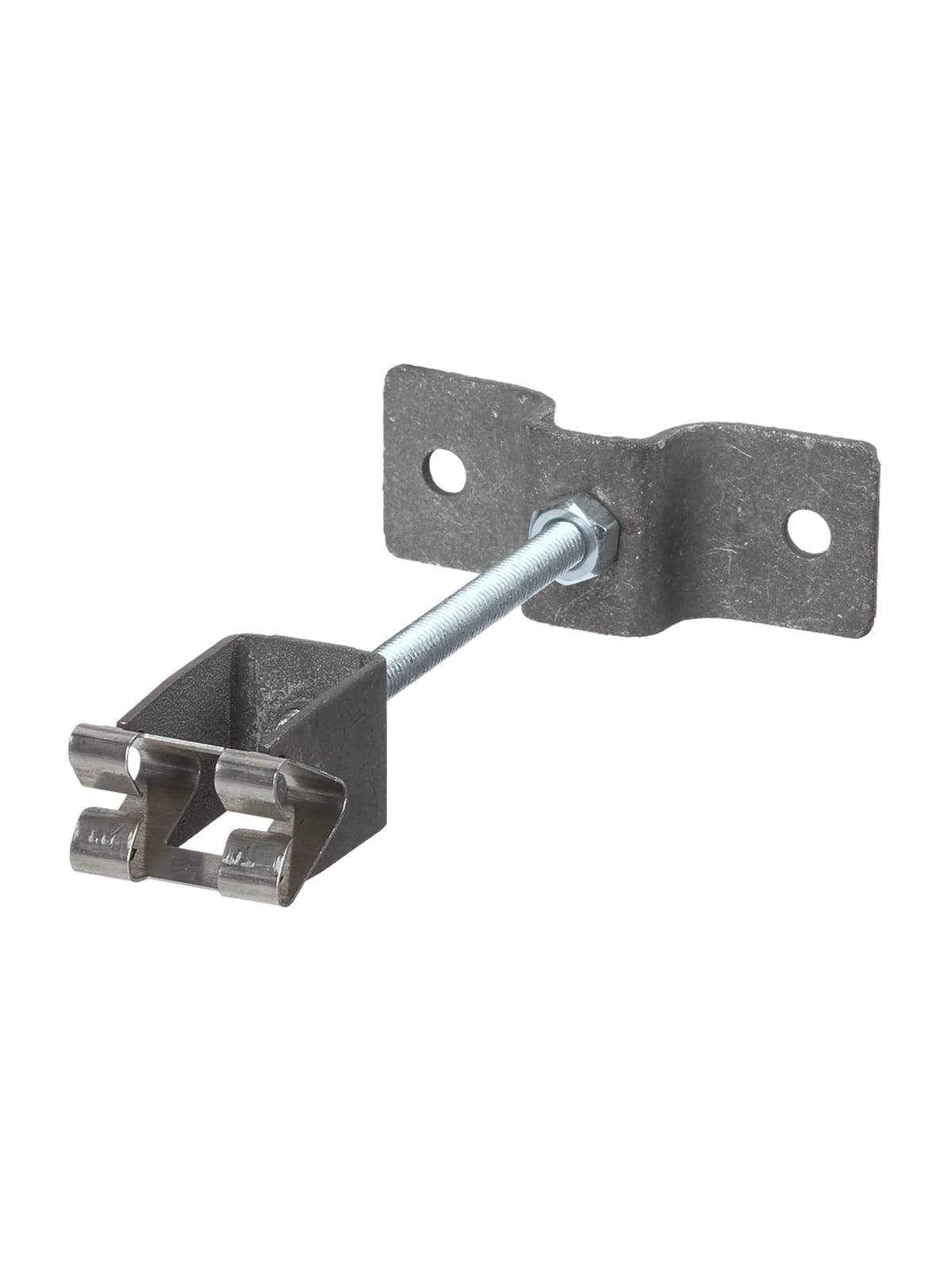 Держатель для гориз. и верт. поверхностей, стальной фиксатор для прута Ø8 мм, высота со шпилькой 100 мм, гор. цинк. (упак. 1 шт.) TDM