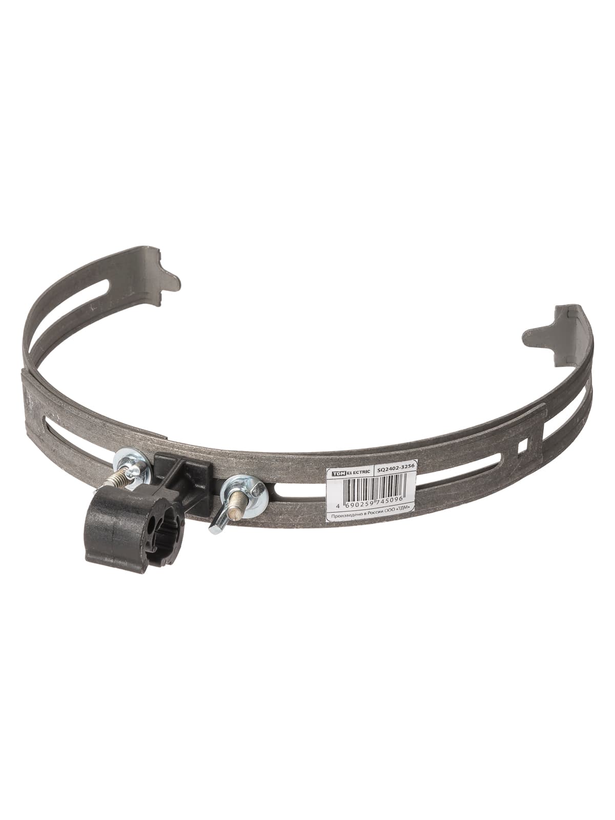 Держатель регулируемый Ø230-350 мм на круглый конек, полимерный фиксатор с защелкой для прута Ø8-10 мм, термодиффузия (упак. 1 шт.) TDM