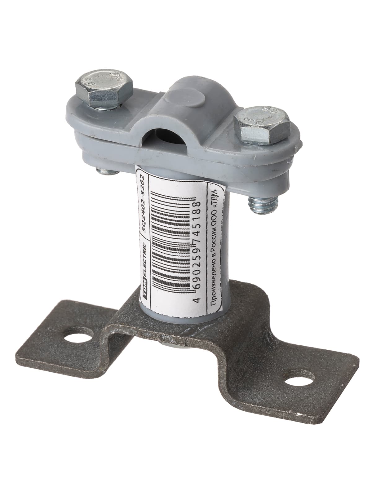 Держатель для гориз. и верт. поверхностей полимерный 2-х болтовой высота 55 мм, для прута Ø6-10 мм (упак. 1 шт.) TDM