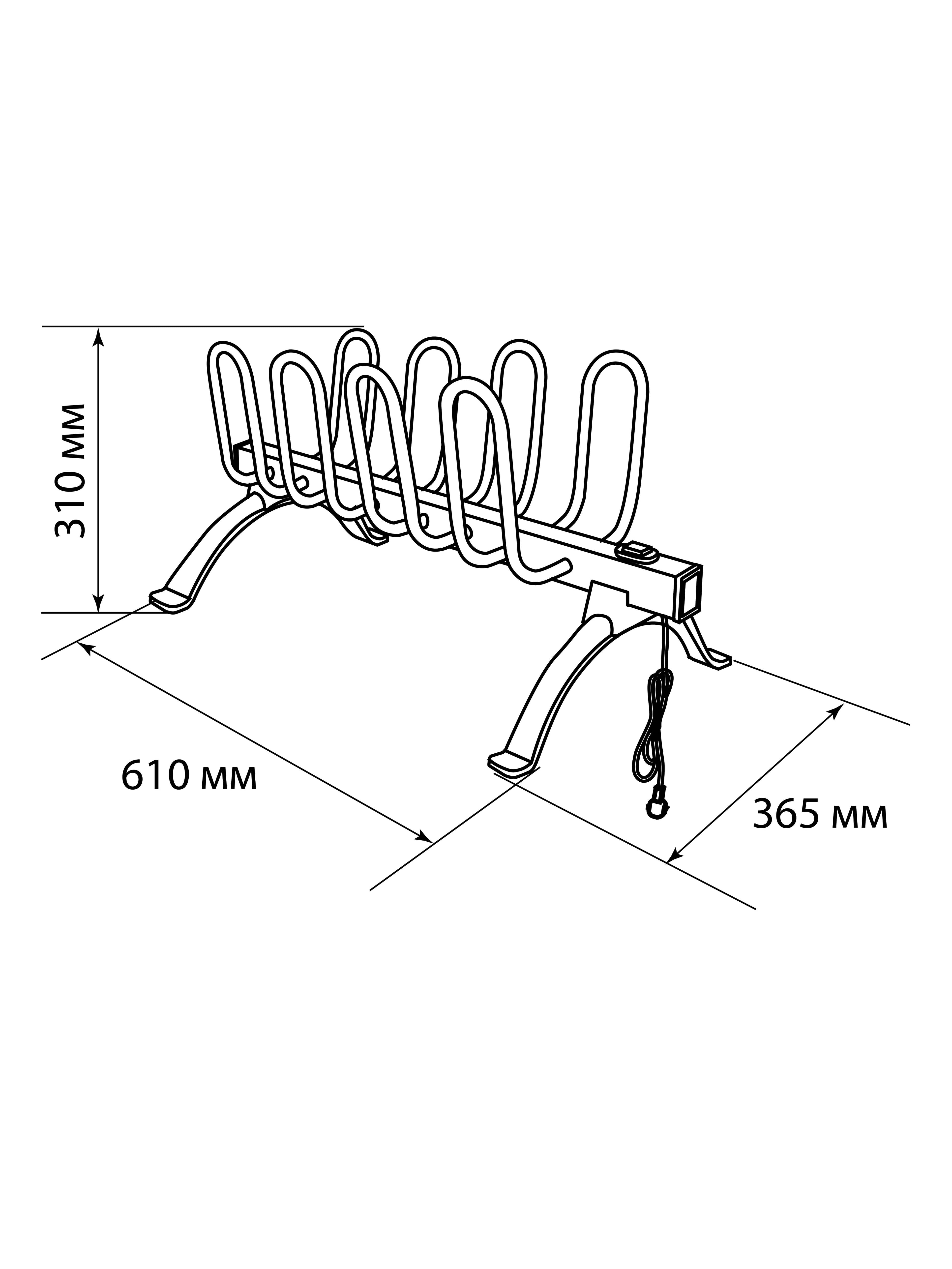 Сушилка для обуви электрическая напольная, СДО-2, 80 Вт, на 4 пары обуви, TDM