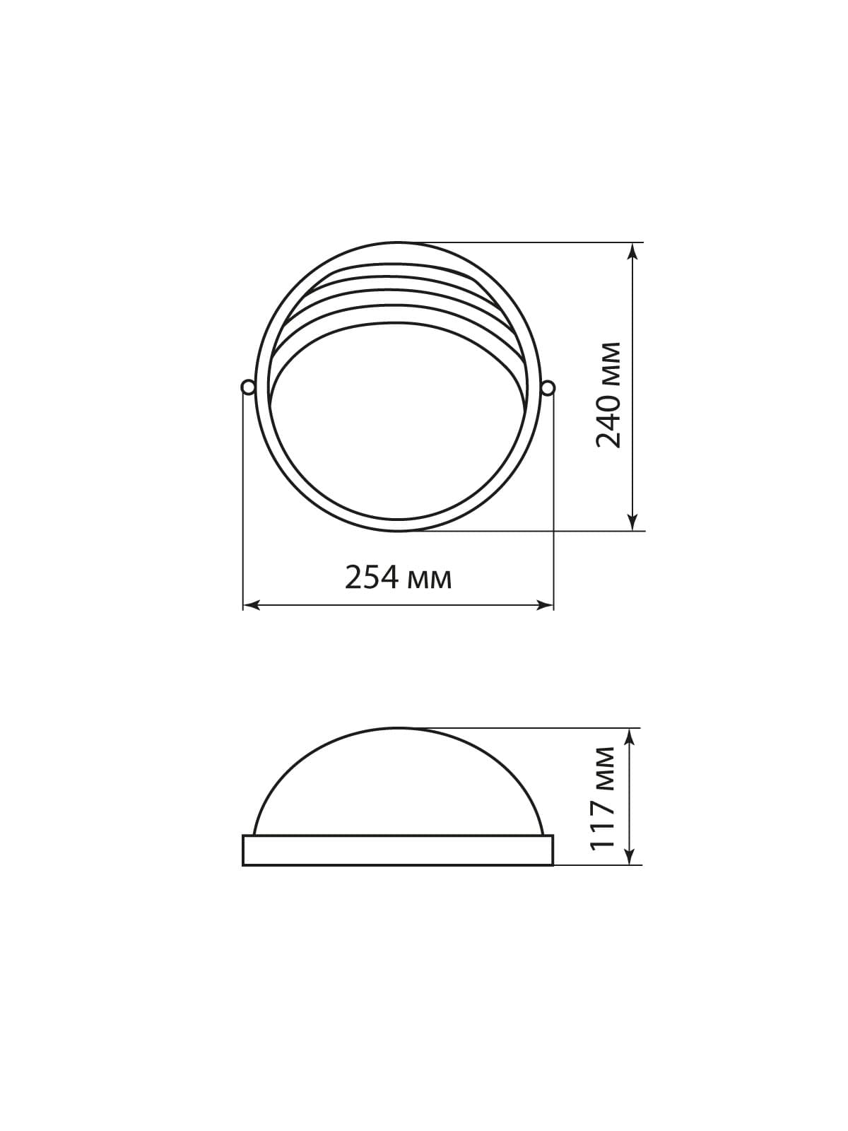 Светильник НПБ1107 белый/круг ресничка 100Вт IP54 TDM