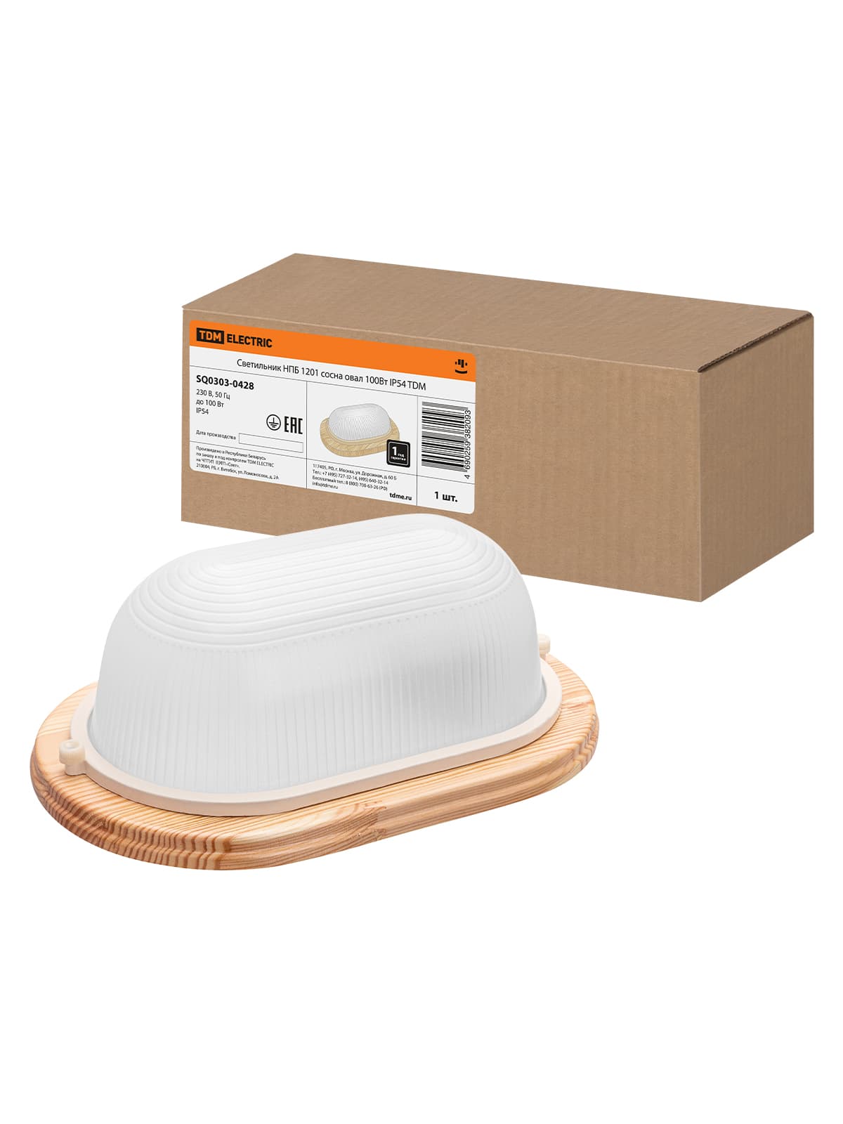 Светильник НПБ1201 сосна овал 100Вт IP54 TDM