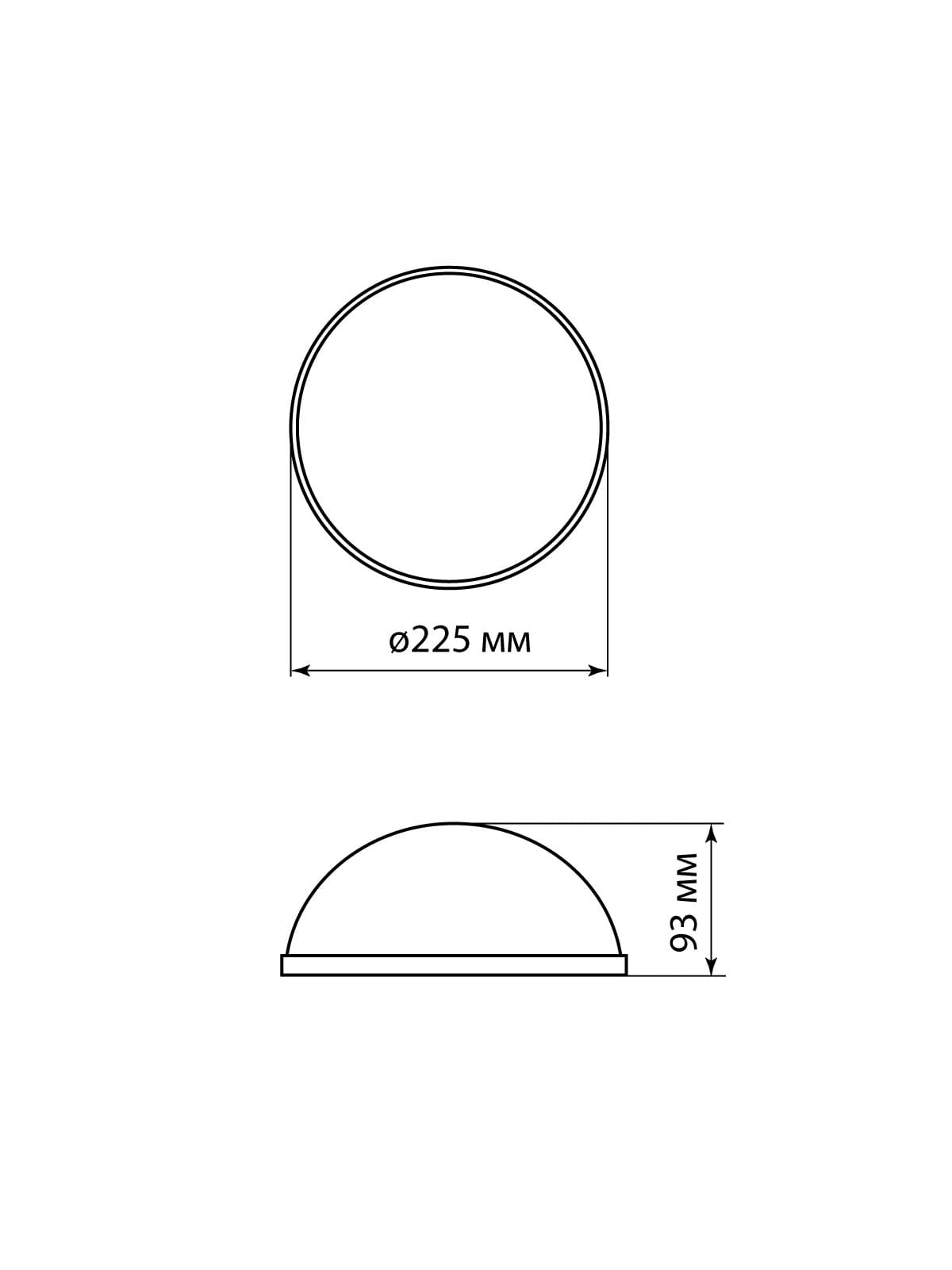 Рассеиватель для светильника НПБ круг 100 Вт матированный TDM