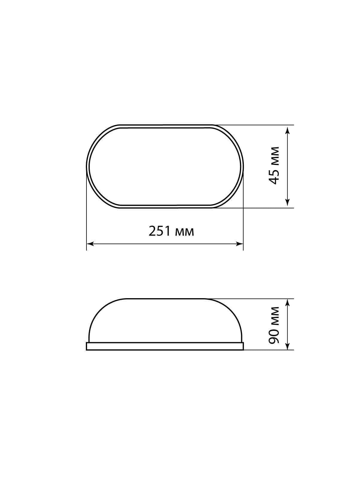 Рассеиватель для светильника НПБ овал 100 Вт матированный TDM