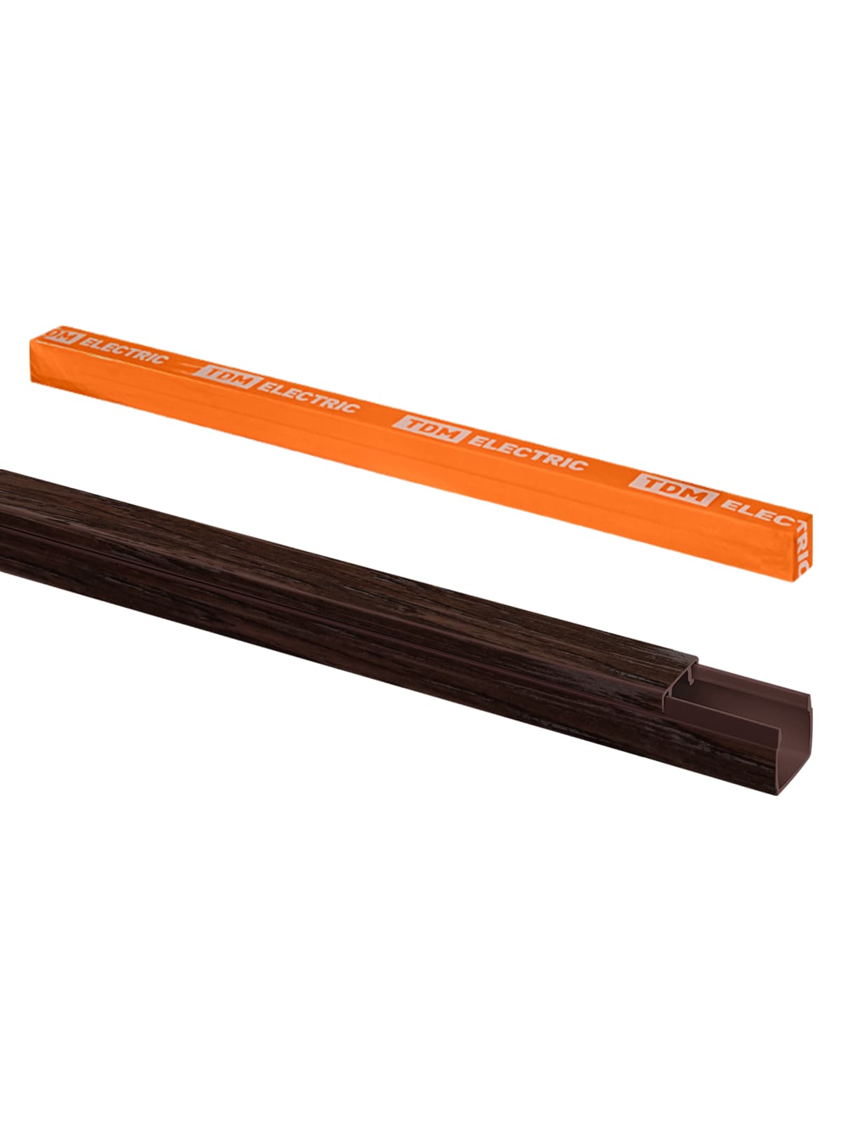 Кабель-канал 12х12 (12 шт по 1 м) "ЭКО" 3D венге (розн.упак.) TDM