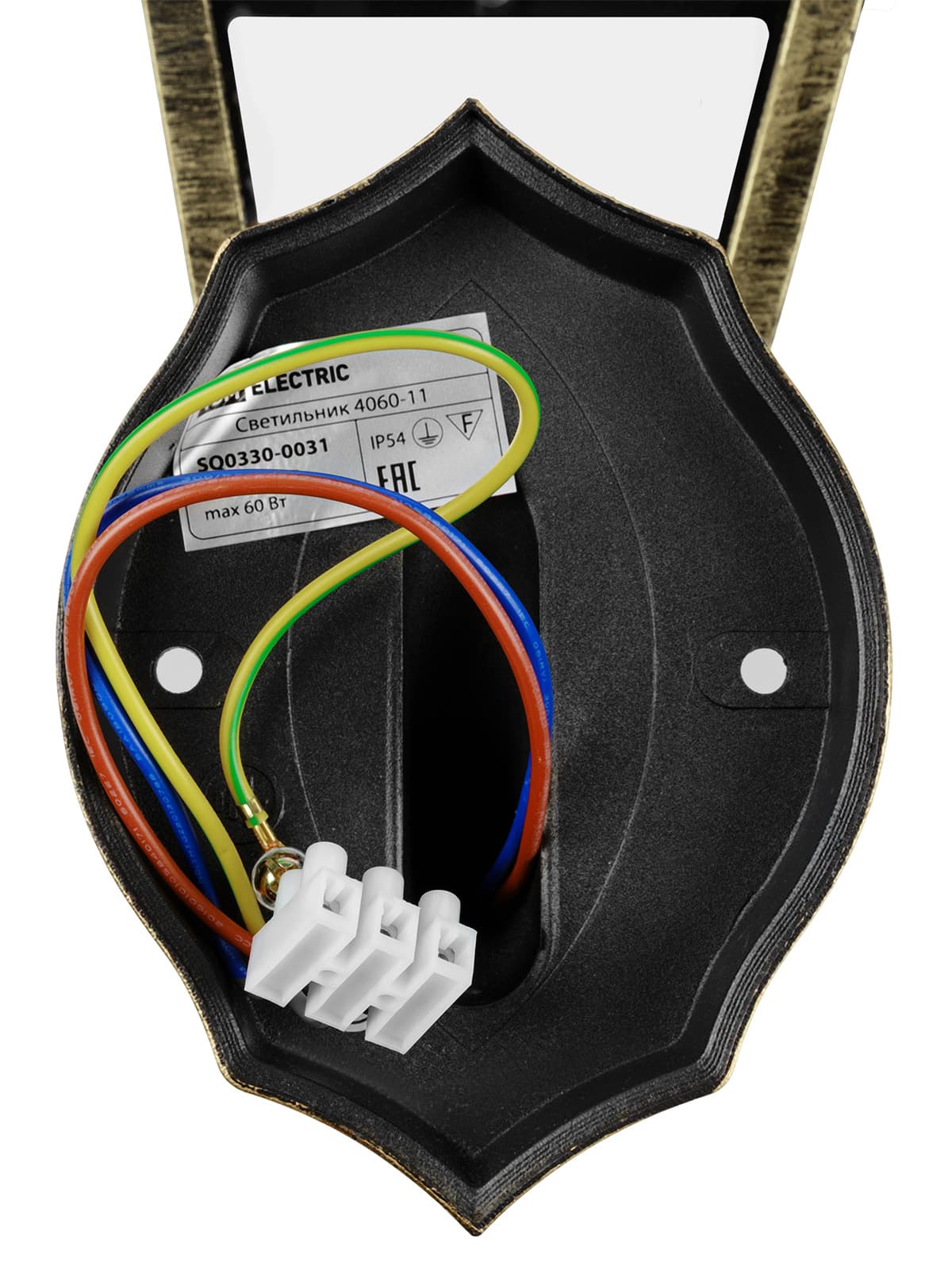 Светильник 4060-11 садово-парковый четырехгранник, 60Вт, вверх, бронза