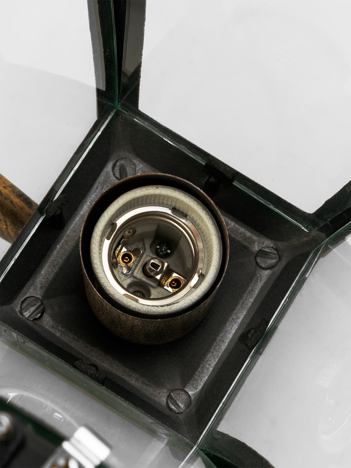 Светильник садово-парковый "Глазурь" 60 Вт, вверх, прозрачное/бронза, Е27, TDM