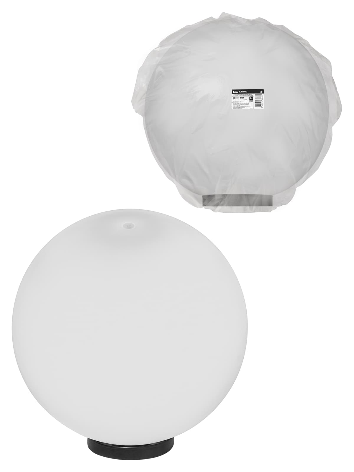 Светильник НТУ 03-100-400 шар d=400 мм IP54 (опал ПММА, основание плоское ПК 145, Е27) TDM