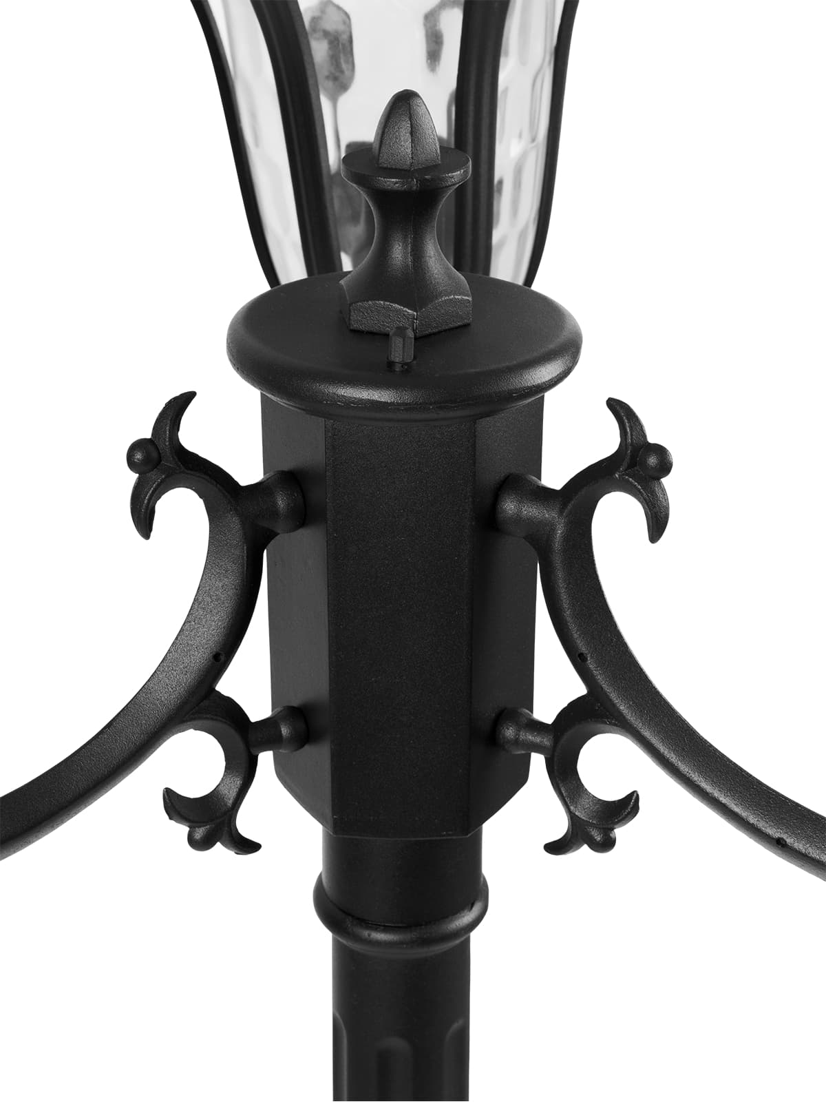 Светильник садово-парковый "Вена" 3х60 Вт, столб, H2300 мм, алюм., прозрачное/черный, Е27, TDM