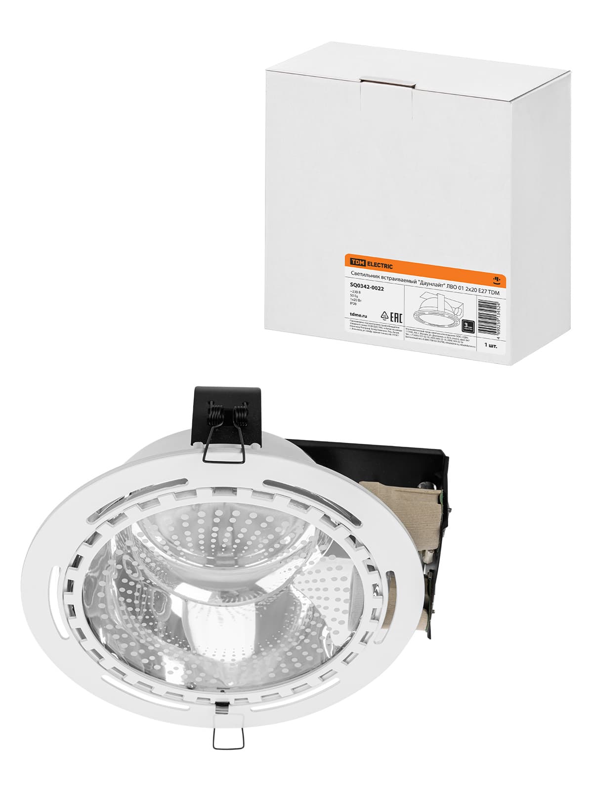 Светильник встраиваемый "Даунлайт" 01 2х20 E27 TDM