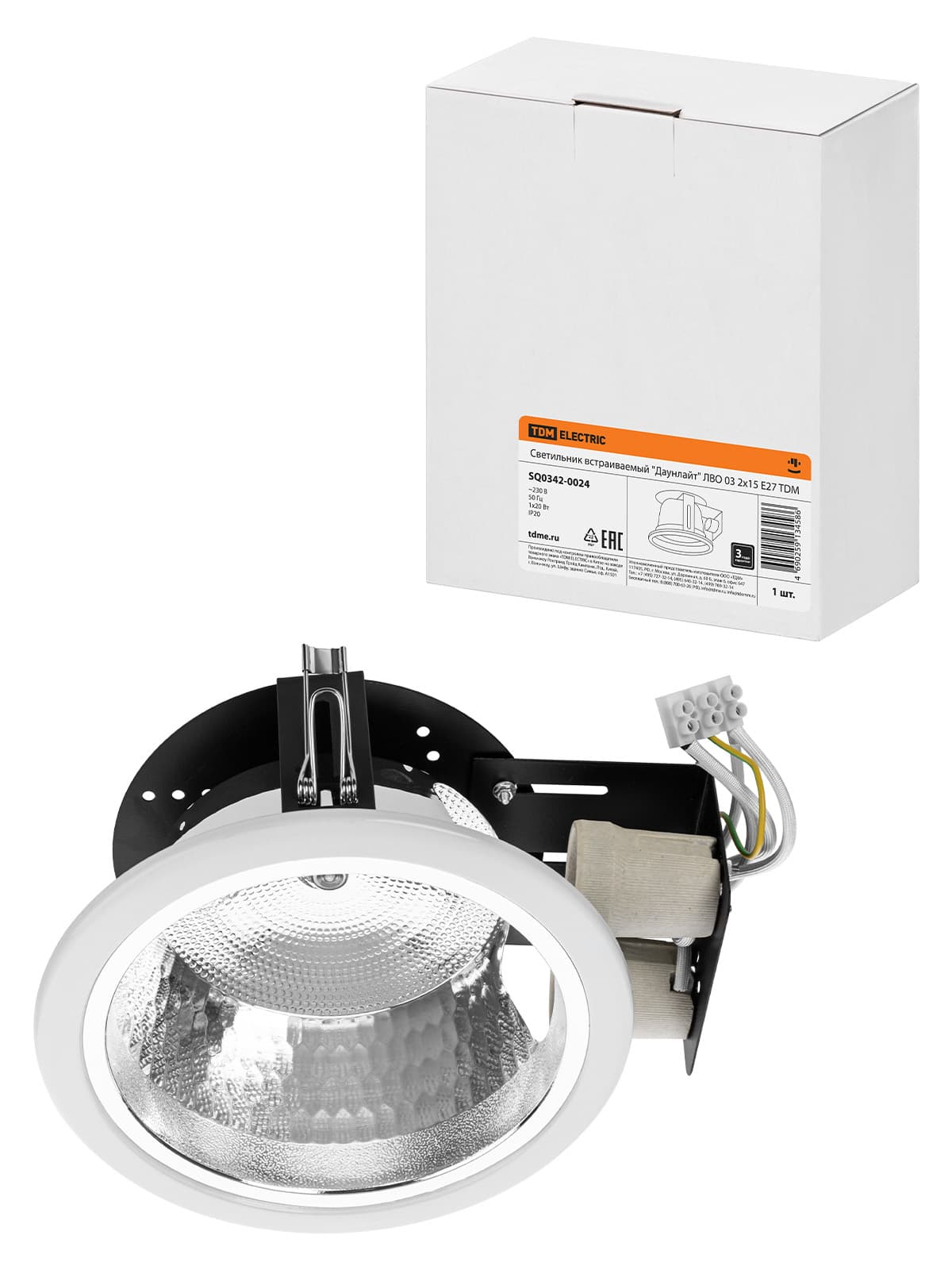Светильник встраиваемый "Даунлайт" 03 2х15 E27 TDM
