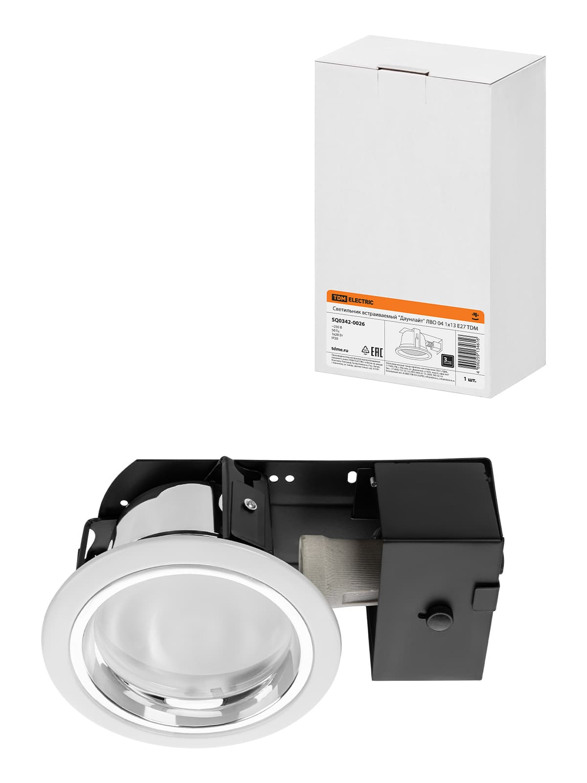 Светильник встраиваемый "Даунлайт" ЛВО 04 1х13 Е27 TDM