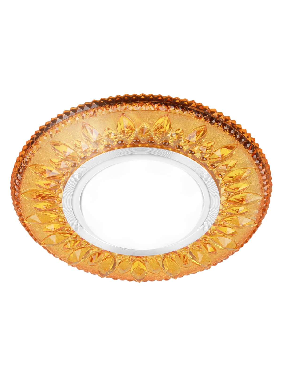 Светильник встраиваемый СВ 03-07 MR16 50Вт G5.3 LED подсветка 3 Вт золото/хром TDM