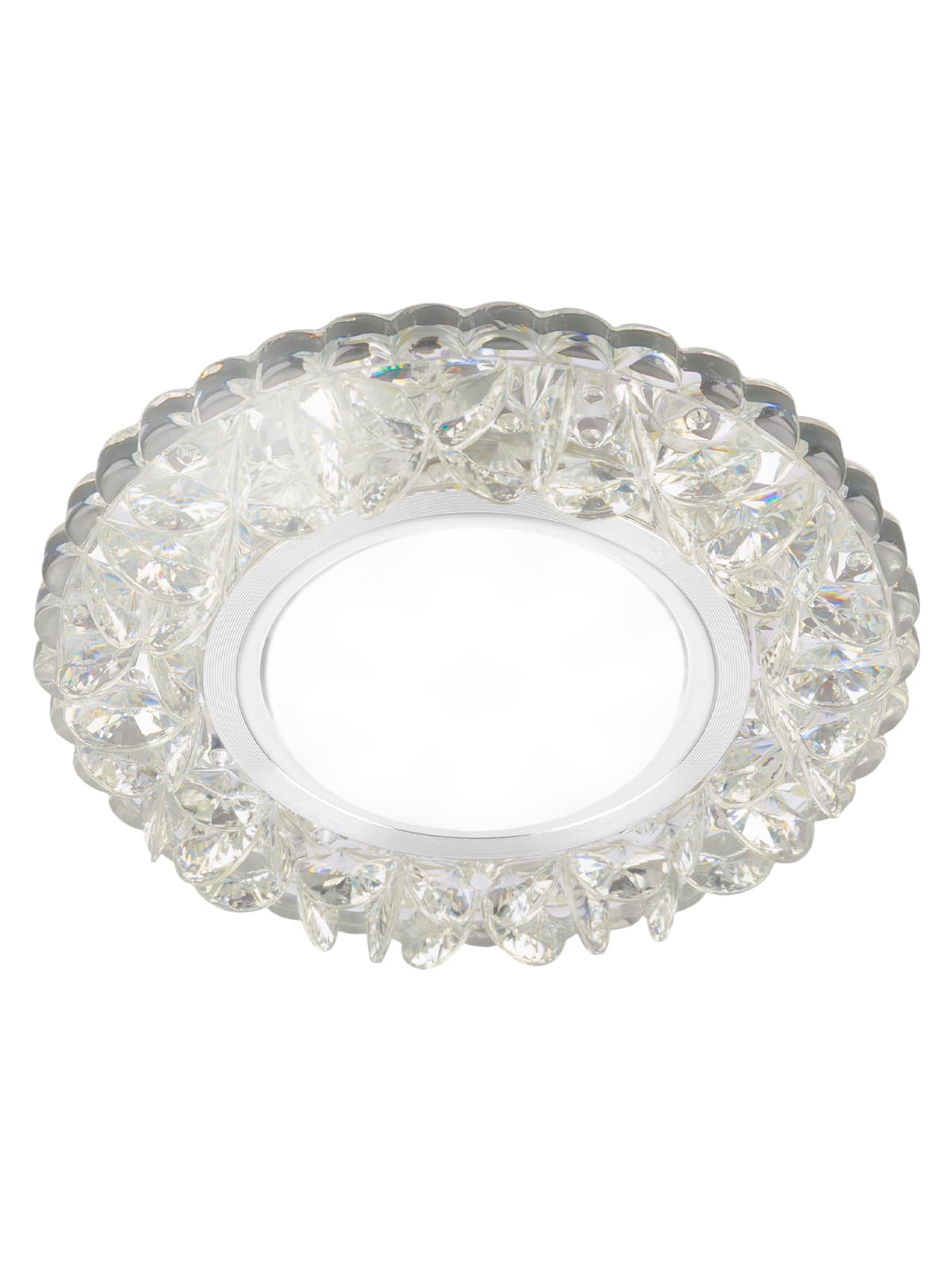 Светильник встраиваемый СВ 03-09 MR16 50Вт G5.3 LED подсветка 3 Вт зеркальный/хром TDM