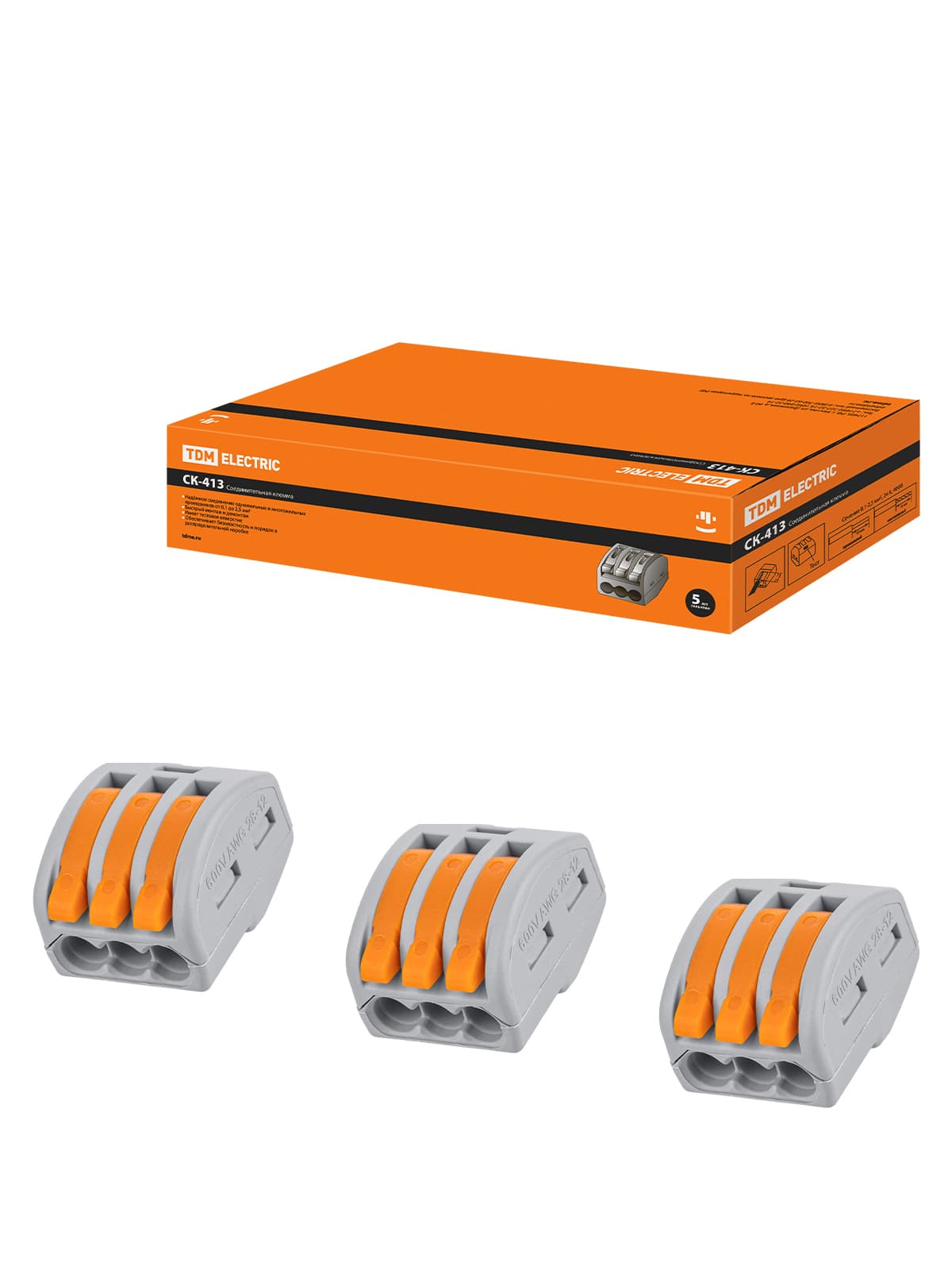 Соединительная клемма СК-413 (2,5мм2) TDM