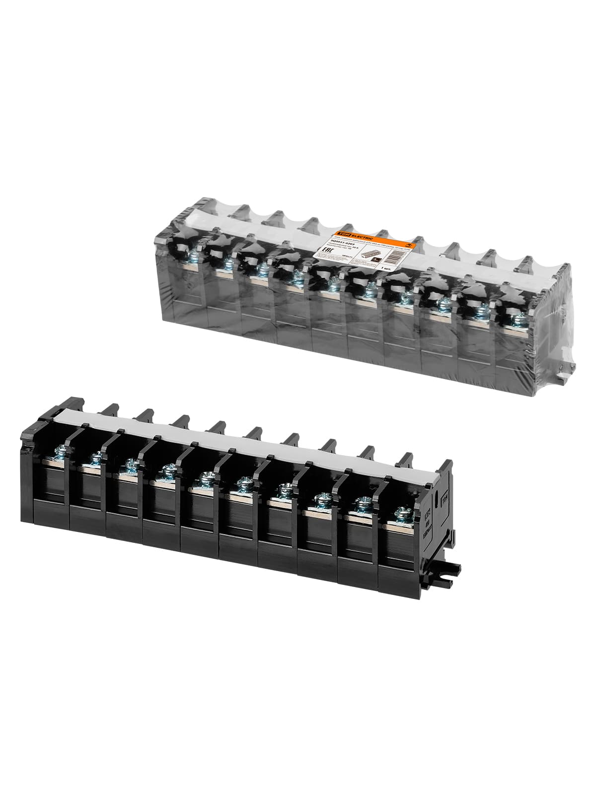 Блок зажимов наборный БЗН 30А на DIN-рейку 10 пар TDM