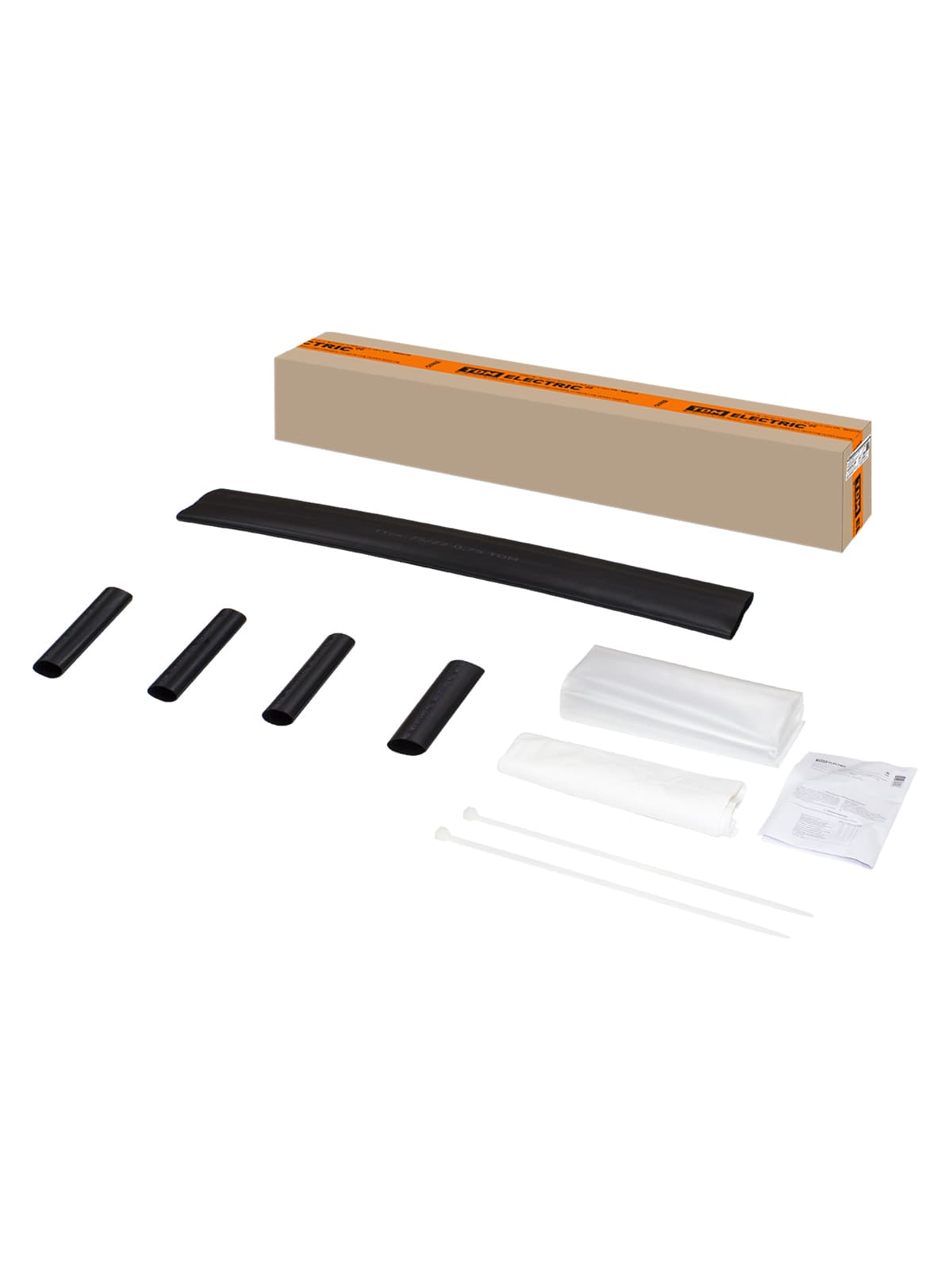 Муфта кабельная термоусаживаемая соединительная 25-50 кв.мм, 1кВ, ПВХ/СПЭ без брони, без гильз 4ПСт1-25/50-БГ TDM