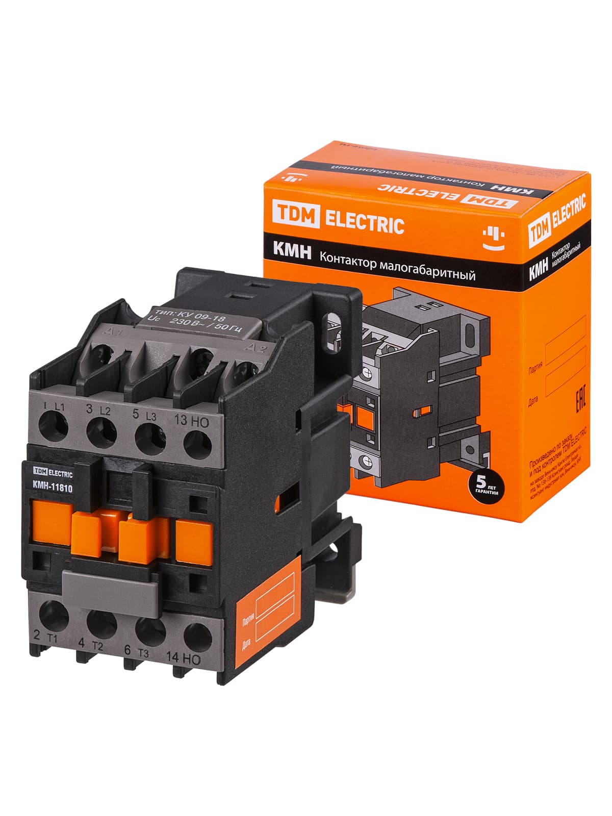 Контактор КМН-11810 18А 230В/АС3 1НО TDM