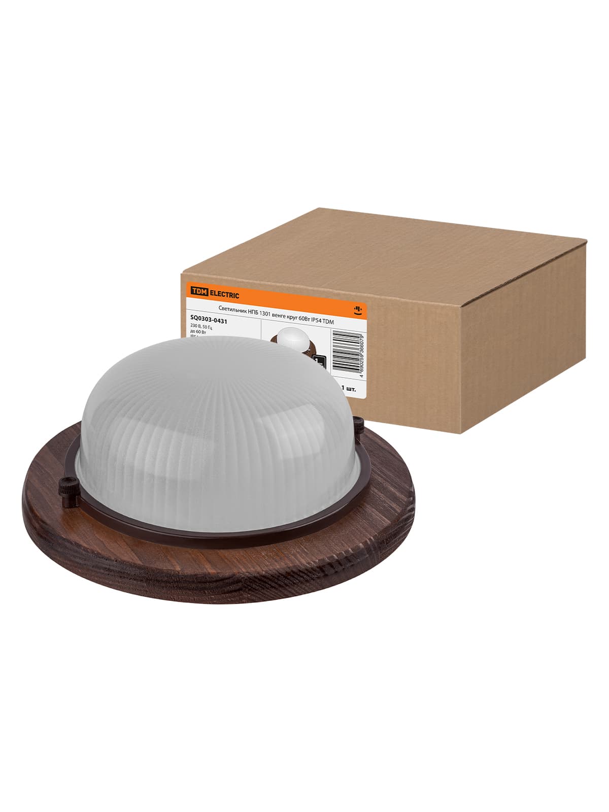 Светильник НПБ1301 венге круг 60Вт IP54 TDM