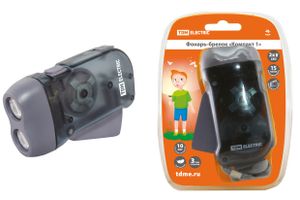 Фонарь "Компакт 1", аккумуляторный, 2 светодиода 6 лм/Вт TDM
