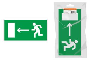 Знак "Направление к эвакуационному выходу налево" 350х124мм для ССА инд. упаковка TDM