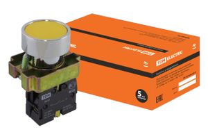 Кнопка SB2-BА51 с возвратом, 1НО, d22 мм, желтая, IP40 TDM