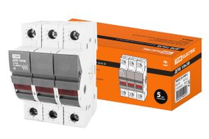 Держатель плавких вставок ДПВ 10х38 3П TDM