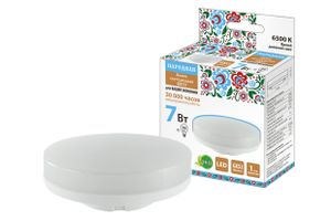 Лампа светодиодная GX53-7 Вт-230 В-6500 К-Э, h=26 мм, Народная