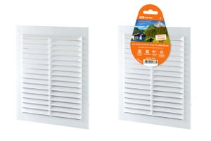 Решетка неразъемная с москитной сеткой, белая, 200х300 TDM