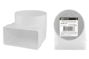 Соединительное колено 90 гр. плоск. воздух. с кругл. 55х110/D100, TDM