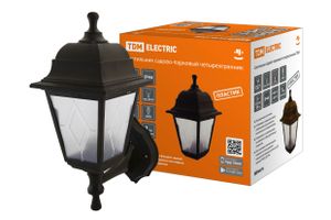 Светильник садово-парковый НБУ 04-60-001 четырехгранник, настенный, пластик, расс.пластик, черный TDM